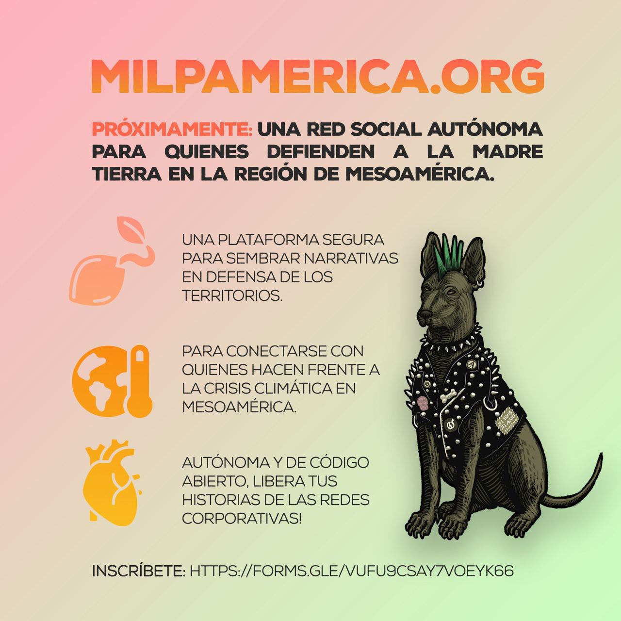 milpamerica.org registro abierto para activistas por la tierra y el medio ambiente